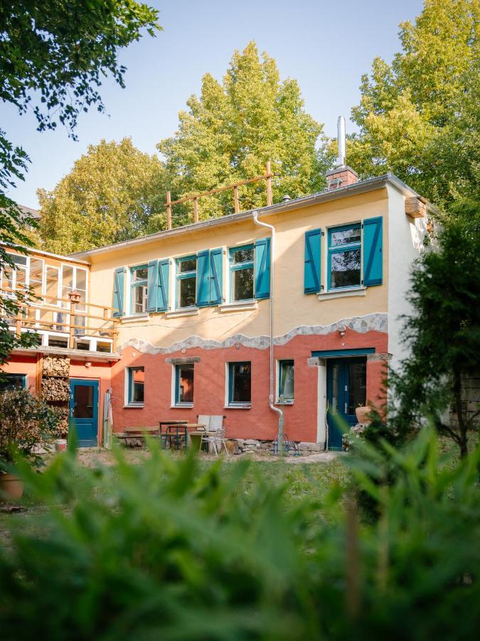 The Upholstery Tinyhouse Deluxe Eco Chalet Kreativ Citynah Chemnitz Kültér fotó